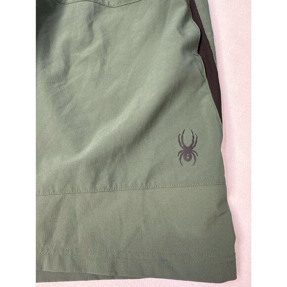 Mens Green Spyder Active Shorts - Size Large - Picture 2 of 4